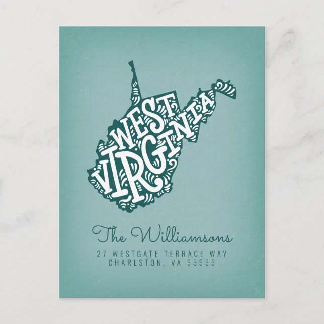 Postal Nos hemos mudado | Nueva dirección | Virginia Occi (Anverso)