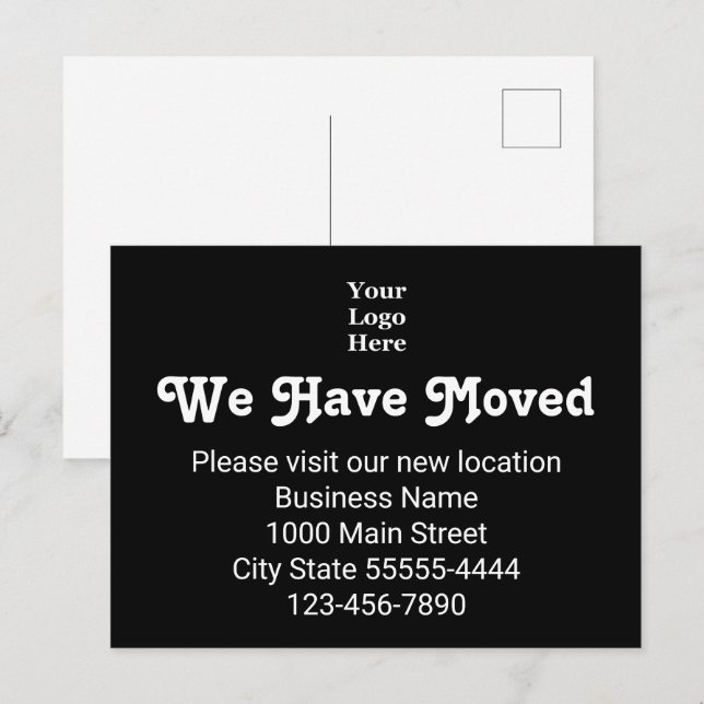 Postal Nos Hemos Mudado Por Favor Visita Nuestro Nuevo Lo (Anverso / Reverso)