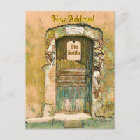¡NOS HEMOS MUDADO! PUERTA DE MADERA PINTADA RÚSTI