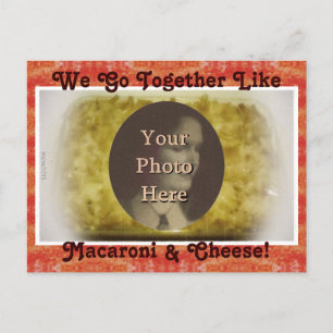 Postal Nos juntamos como Macaroni y Cheese