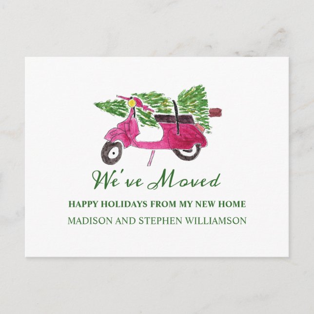 Postal Nos Mudamos | Nuevo Hogar para las Fiestas (Anverso)