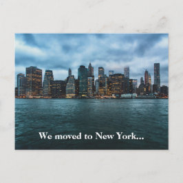 Postal Nos trasladamos a Nueva York City Skyline Photo Mo