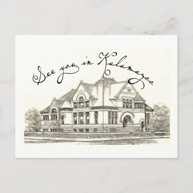 Postal Nos vemos en Kalamazoo (Anverso)