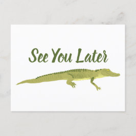 Postal Nos vemos luego Personalizable del lagarto