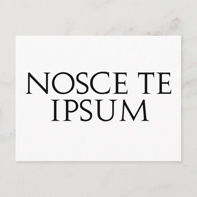 Postal Nosce Te Ipsum (Anverso)