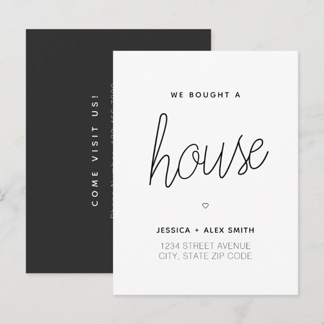 Postal Nosotros Compramos una Casa Nos Mudamos Mudándonos (Anverso / Reverso)