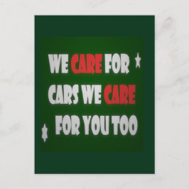 Postal Nosotros Cuidamos Al Poster De Autos