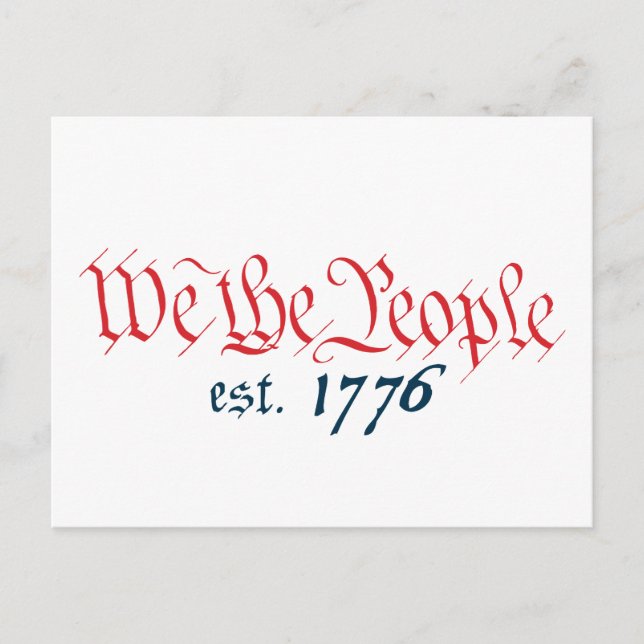 Postal Nosotros el Pueblo est. 1776 (Anverso)