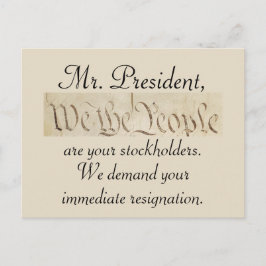 Postal Nosotros, el pueblo, exigimos la renuncia de Trump