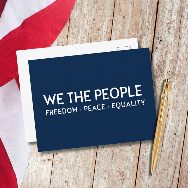 Postal NOSOTROS EL PUEBLO Libertad Libertad Igualdad Paz  (Subido por el creador)