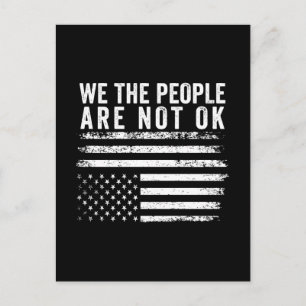 Postal Nosotros, el pueblo, no estamos bien, bandera nort