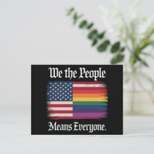 Postal Nosotros El Pueblo Significa Todos Usa Igualdad Lg