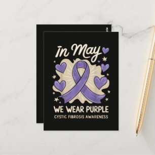 Postal Nosotros Vestimos Morado Conciencia de Fibrosis Qu
