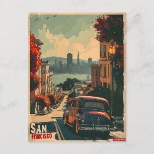 Postal Nostalgia Costera Vintage de San Francisco