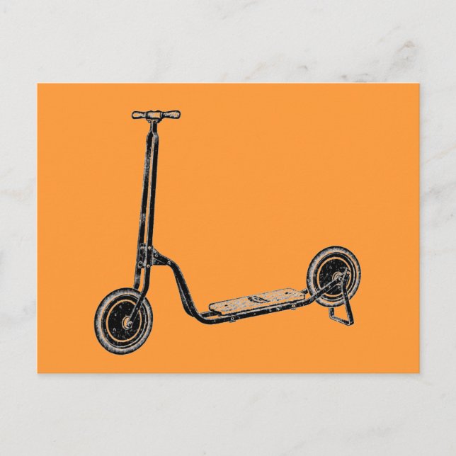 Postal Nostalgia de los juguetes vintage Scooter (Anverso)