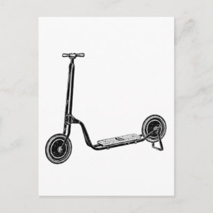 Postal Nostalgia de los juguetes vintage Scooter