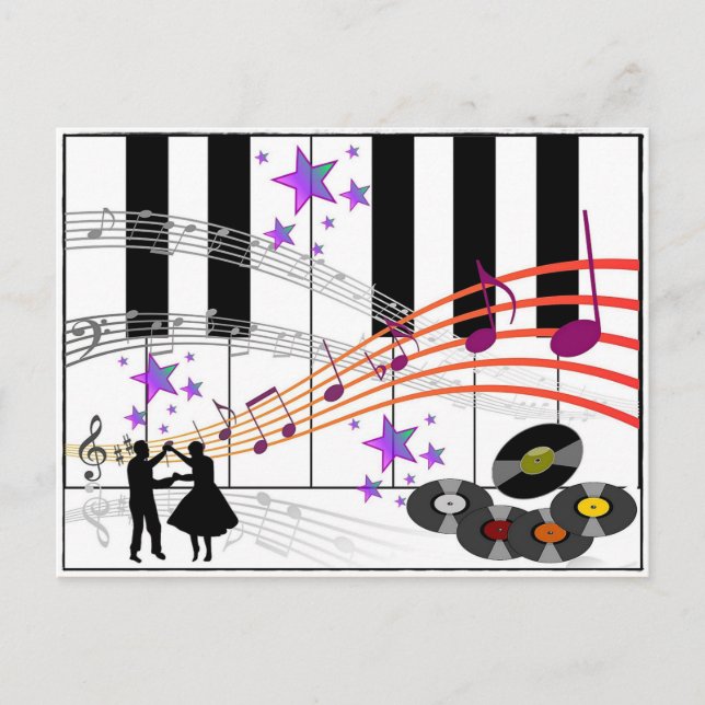 Postal Nostalgia de Sock Hop (Anverso)