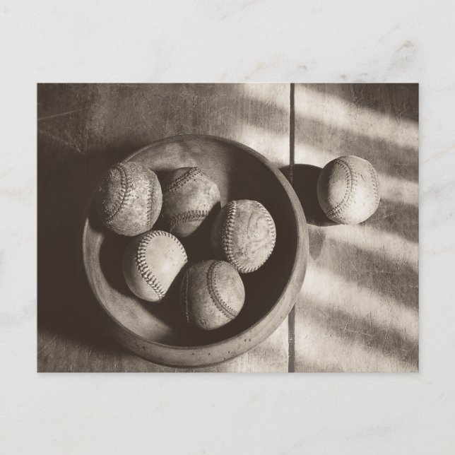 Postal Nostalgia por el béisbol - Baseballs (Anverso)