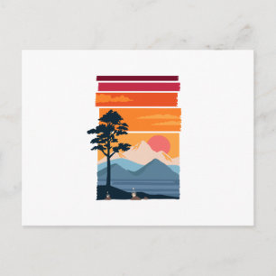 Postal Nostalgia por Vagar Atardecer Montaña Belleza de l