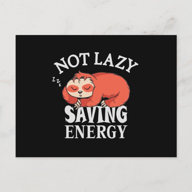 Postal Not lazy, Saving Energy (Anverso)