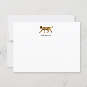 Postal Notecard plano de tigre