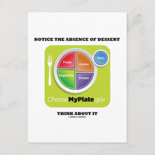 Postal Noten La Ausencia De Postre Piensen En Esto