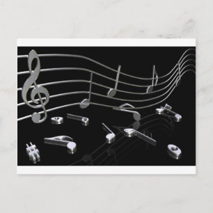 Postal Noten, Musik, schwarz