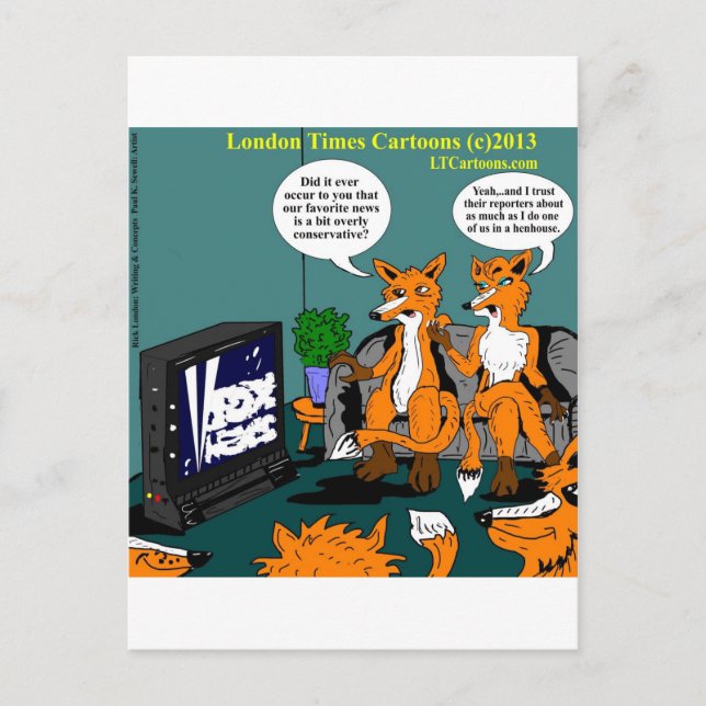 Postal Noticias Conservadoras Caricatura Divertida (Anverso)