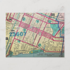 Postal Noticias de Newport, Mapa de Vintage de VA