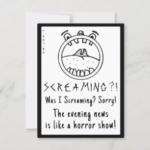 POSTAL NOTICIAS DE YNOTME SCREAMING HEAD