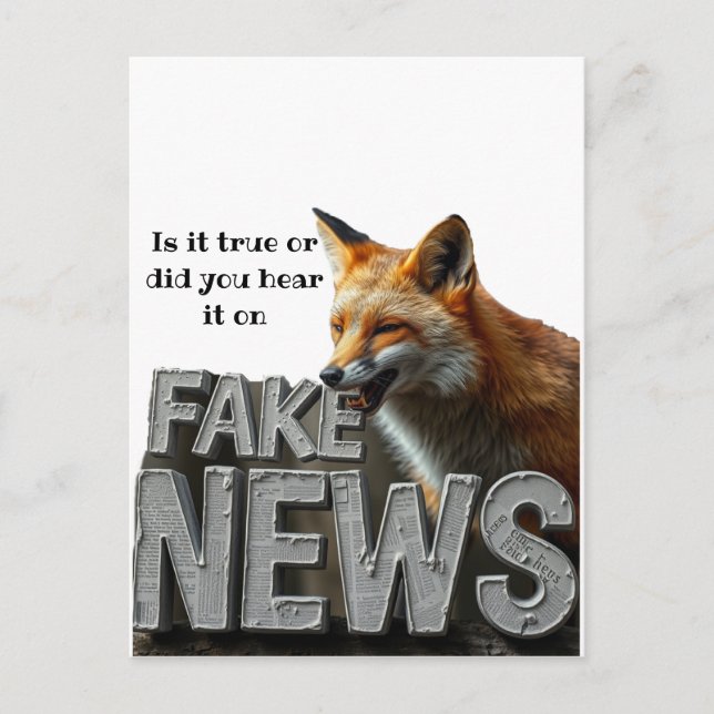 Postal Noticias falsas Fox Kamala Personalizado Humor div (Anverso)