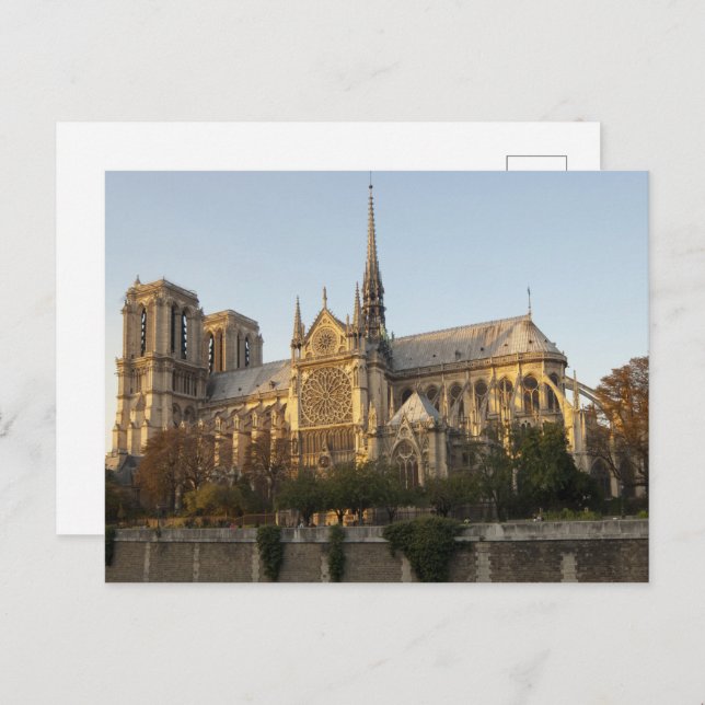 Postal Notre Dame Cathedral Spier, París Francia (Anverso / Reverso)
