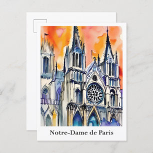 Postal Notre-Dame de Paris - Viaje acuático en Francia