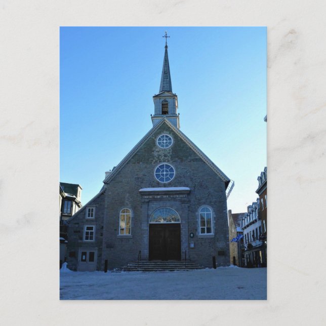Postal Notre Dame des Victoires, Ciudad Vieja de Quebec,  (Anverso)