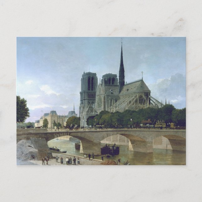 Postal Notre Dame, París, 1884 (Anverso)