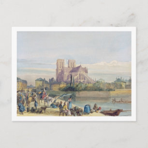 Postal Notre Dame, París (con título de documento)