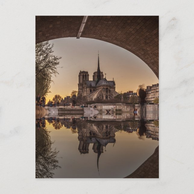 Postal Notre-Dame, PAris, Francia (Anverso)