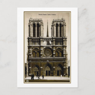 Postal Notre Dame, París, Francia, Vintage