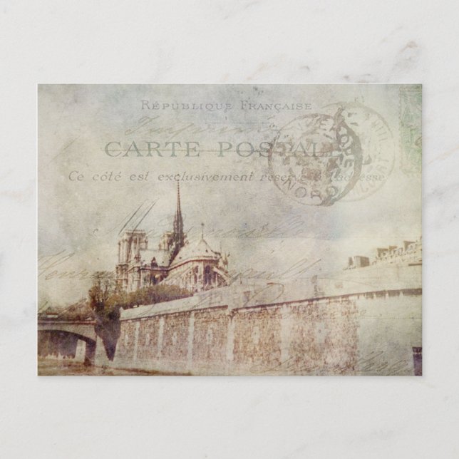 Postal Notre Dame texturizada (Anverso)