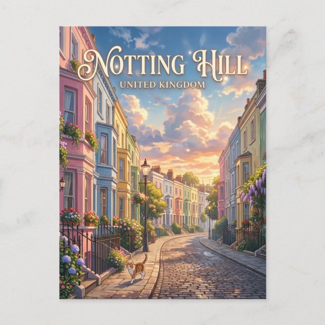Postal Notting Hill Reino Unido (Anverso)