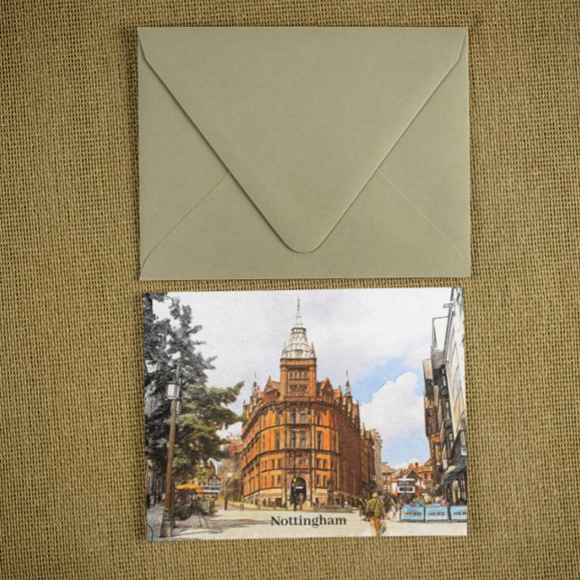 Postal Nottingham England Reino Unido (nottingham england UK travel postcard)
