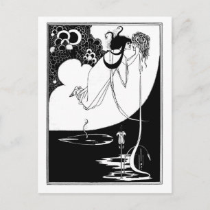 Postal Nouveau gótico Salome del arte del gótico blanco y