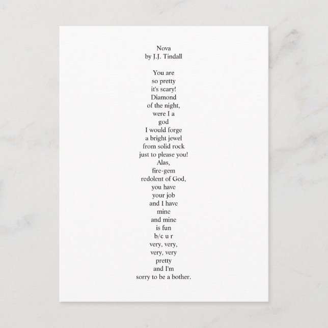 Postal Nova Postcard (Anverso)