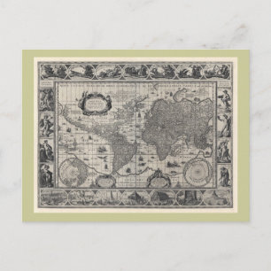 Postal Nova totius terrarum, Mapa Mundial de Antigüedades