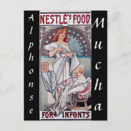Postal Noveau de arte, Nestle baby food de Alphonse Mucha