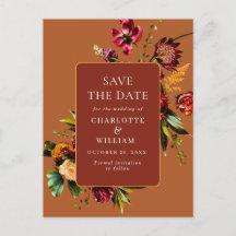 Noveau Flowers Wedding Save the Date QR Code