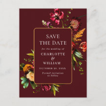 Noveau Flowers Wedding Save the Date QR Code