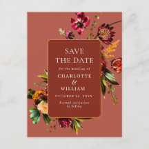 Noveau Flowers Wedding Save the Date QR Code