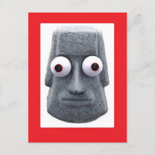 Postal Novedad de Bug-Eyed Moai