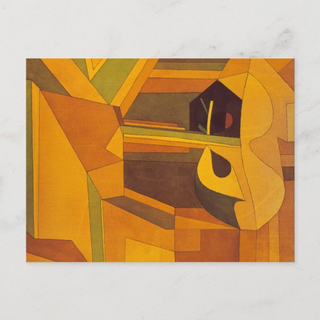 Postal Novedad en octubre de Paul Klee (Anverso)